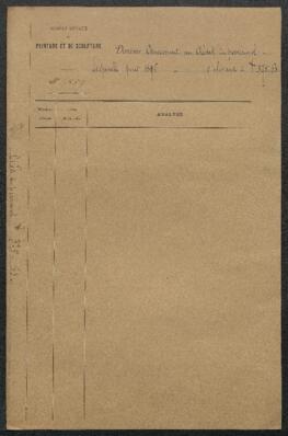 Dossier concernant un reliquat de crédit «personnel» disponible pour 1896.