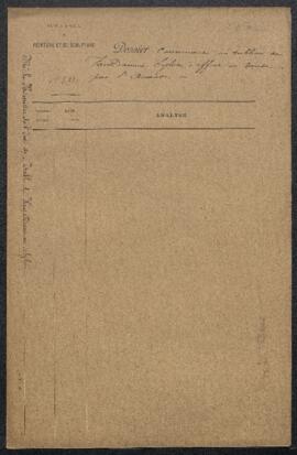 Dossier concernant un tableau moderne, Dans les dunes, par [Emile] Van Damme–Sylva soumis par le ...