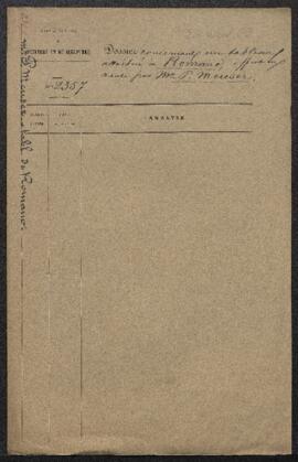 Dossier concernant un tableau représentant Le martyre de saint Sébastien, signé F. Romano et daté...