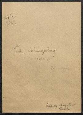 Dossier concernant la vente de la collection Schwarzenberg par la Galerie Giroux (Bruxelles), le ...