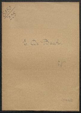 Dossier concernant un Passeur d'eau, tableau d'auteur inconnu, Mr E. De Breucker (Bruxelles), dem...