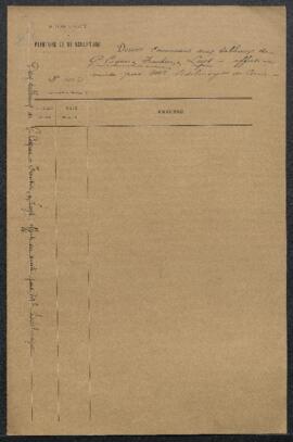 Dossier concernant deux tableaux, l’un de Gonsalès Coques et F. Francken et l’autre de Leys, offe...