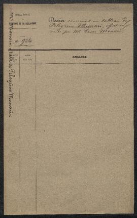 Dossier concernant un tableau de Pellegrino Munari représentant une Sainte famille entourée d’ang...