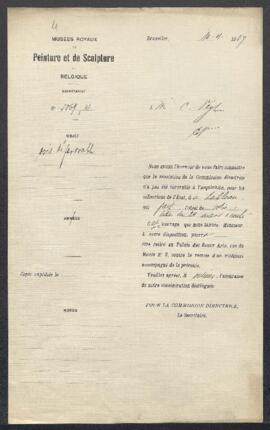 Dossier concernant un Langage des fleurs tableau attribué à Bosschaert, [prénom ?] et Theodoor va...
