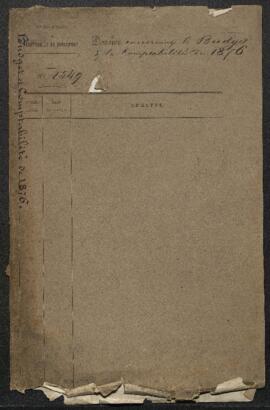 Dossier concernant le budget et la comptabilité de l’exercice 1876.