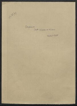 Dossier concernant un don de la Comtesse Carton de Wiart suite à une conférence qu’elle a donnée ...