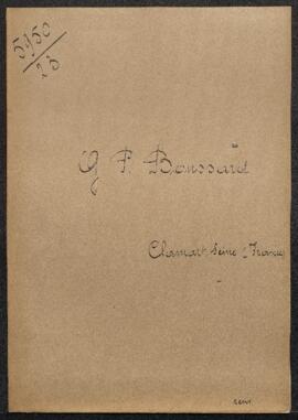 Dossier concernant une demande de Mme G.P. Boussard (France, Clamart) relative à la consultation ...