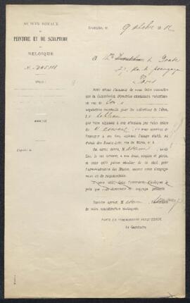 Dossier concernant un tableau de [Joshua] Reynolds représentant Le Chevalier d'Eon, offert en ven...