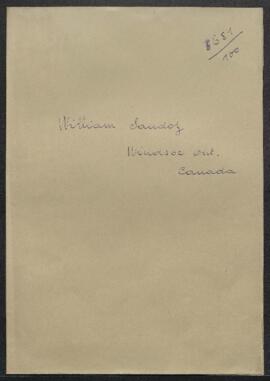 Dossier concernant la demande du Prof. William Sandoz (Canada, Windsor) de prendre des photograph...