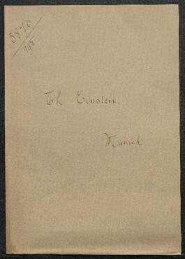 Dossier concernant un Intérieur d’église donné à Hendrik van Steenwijck, tableau offert en vente par Mr Theodor Einstein (Allemagne, Munich). — Offre refusée.