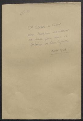 Dossier concernant la demande du comte Henri Carton de Wiart (Bruxelles) par l’entremise du minis...