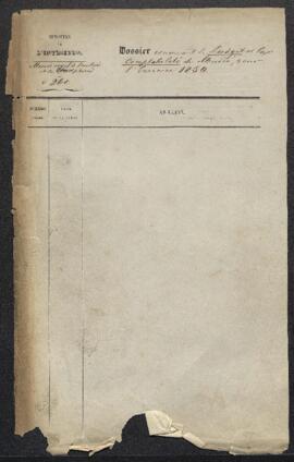 Dossier concernant le budget et la comptabilité du Musée pour l’Exercice 1850.