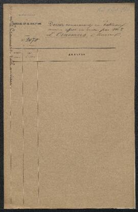 Dossier concernant un tableau ancien offert en vente par Mr L. Craemers (Anvers). — Offre refusée.