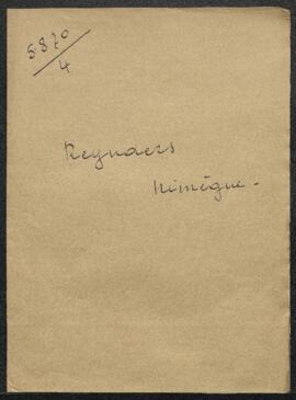 Lettre de transmission du conservateur en chef du Musée à Mr Laurent, Conservateur aux Musées Roy...