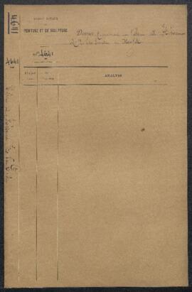 Dossier concernant un tableau de [Meindert] Hobbema (sujet non mentionné), offert en vente par He...