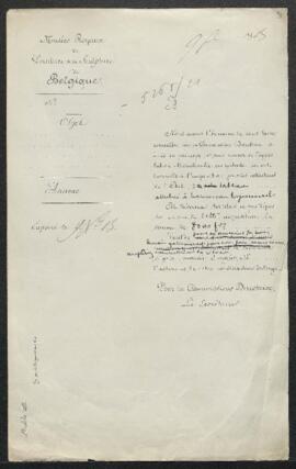 Dossier concernant Saint Jérôme méditant, tableau de Marinus Van Reymerswael, signé Marinus me fe...