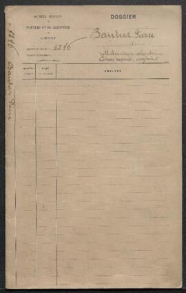 Dossier concernant Pierre Bautier (né en 1881), collaborateur scientifique volontaire (secrétaire...