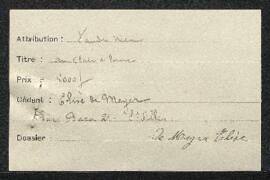 Dossier concernant un tableau attribué à [Aert ?] van der Neer représentant un Clair de lune, off...