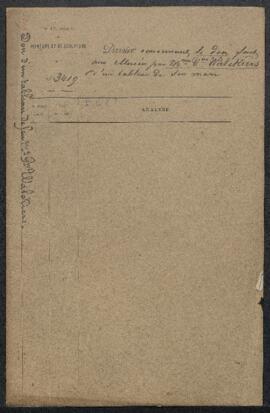 Dossier concernant un tableau de feu Gustave Walckiers représentant La place Sainte Catherine à B...
