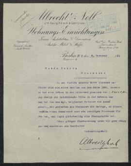 Lettre concernant Les chutes de Reichenbach en Suisse, tableau de [Amélie?] van As[s]che, offert ...