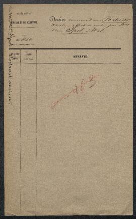 Dossier concernant un Portrait ancien offert en vente par Mme veuve Spol (Hal). — Offre refusée.