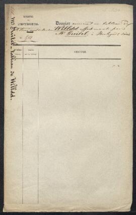 Dossier concernant une marine, Vue générale de Naples, peinte par [Willdd ?], offerte en vente pa...