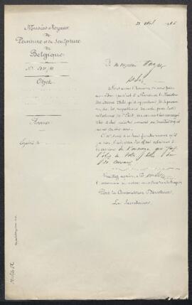 Dossier concernant Etude pour le Portrait de Constantin Meunier tableau de Théo van Rijsselberghe...