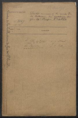 Dossier concernant la vente de la collection de feu Prosper Crabbe (Paris, 12.06.1890) et l’acqui...
