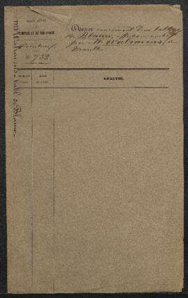 Dossier concernant deux Marines attribuées à [Pieter ou Johannes de ?] Blauw, offertes en vente par le vitrier-encadreur Ant. Walravens (Bruxelles). — Offre refusée.