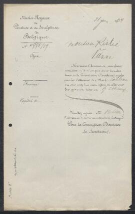 Dossier concernant un tableau attribué à Gainsborough [prénom ?] et un donné à Francisco de Goya,...