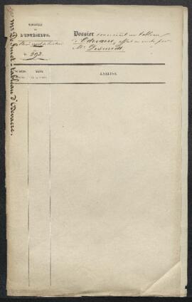 Dossier concernant un tableau d’Odevaere peint en 1810 représentant L’entrevue de Charlemagne et ...