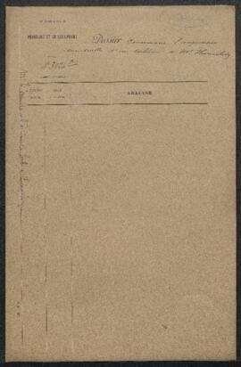 Dossier concernant le signalement par le Département de l’offre en vente par le peintre Hennebicq...