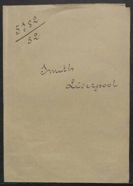 Dossier concernant une demande de renseignements de Mr E.E. Smith (Grande-Bretagne, Liverpool) re...