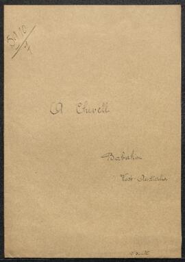 Dossier concernant une collection de timbres postaux offerte en vente par Mr A. Chivell (Australi...