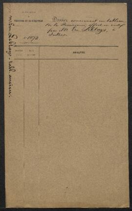Dossier concernant une peinture sur verre datée 1412 représentant une Vierge, offerte en vente pa...