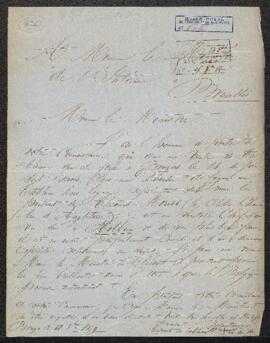 Dossier concernant une vente de tableaux anciens devant avoir lieu à Bruges le 18 octobre 1859 et...