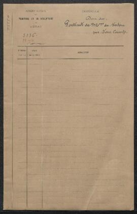 Dossier concernant le Portrait de Madame L. G. de Vertron par Camille Van Camp (inv. 3939), offer...