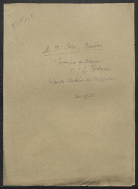 Dossier concernant une attribution de trois petits tableaux envoyés par Mr B. Stern (Bruxelles) d...