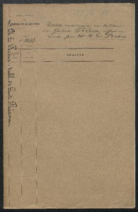 Dossier concernant un petit Paysage peint par feu Gustave Piéron (inv. 2992), acquis de Charles E...