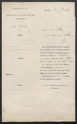 Dossier concernant le Portrait du chanoine Kaffmeyer, tableau non attribué, offert en vente par M...