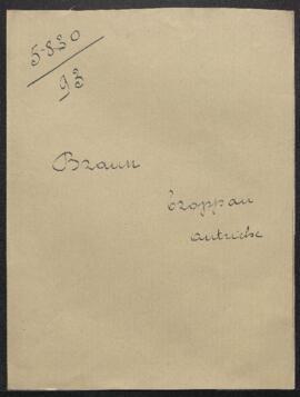 Dossier concernant une demande de Mr Braun, directeur du Musée de Troppau (Autriche), désirant de...