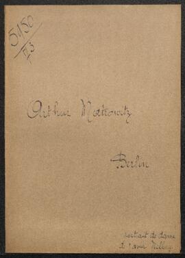 Dossier concernant un Portrait de dame, tableau de Xavier Mellery, signé et daté 1876, offert en ...