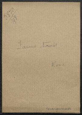 Dossier concernant un Saint Jérôme, tableau donné Pierre Vanden Plas, demande de renseignements r...