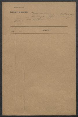 Dossier concernant un tableau de Van Dyck représentant Cupidon, appartenant à Mme Parmentier (Ter...