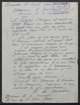Dossier concernant plusieurs oeuvres en bronze du sculpteur [Auguste] Clésinger dont une statuett...