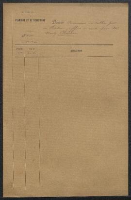 Dossier concernant un tableau par Ed. de Pratere [Edmond De Praetere] représentant Des chevaux de...