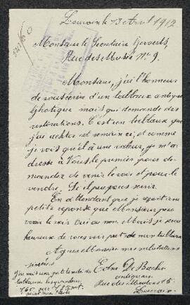 Dossier concernant un tableau antique gothique, (sujet et auteurs non spécifiés), offert en vente...