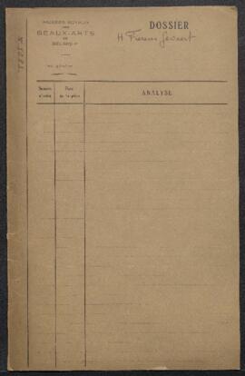 Dossier administratif personnel de Hippolyte Fierens-Gevaert.