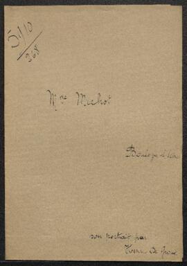 Dossier concernant le Portrait de Mme B. Michot, tableau de Henry de Groux, que Mme Michot (Franc...