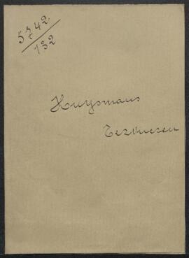 Lettre de Mr Huysmans (Tervueren), ministère des Sciences et des Arts, adressée à Mr van Puyvelde...